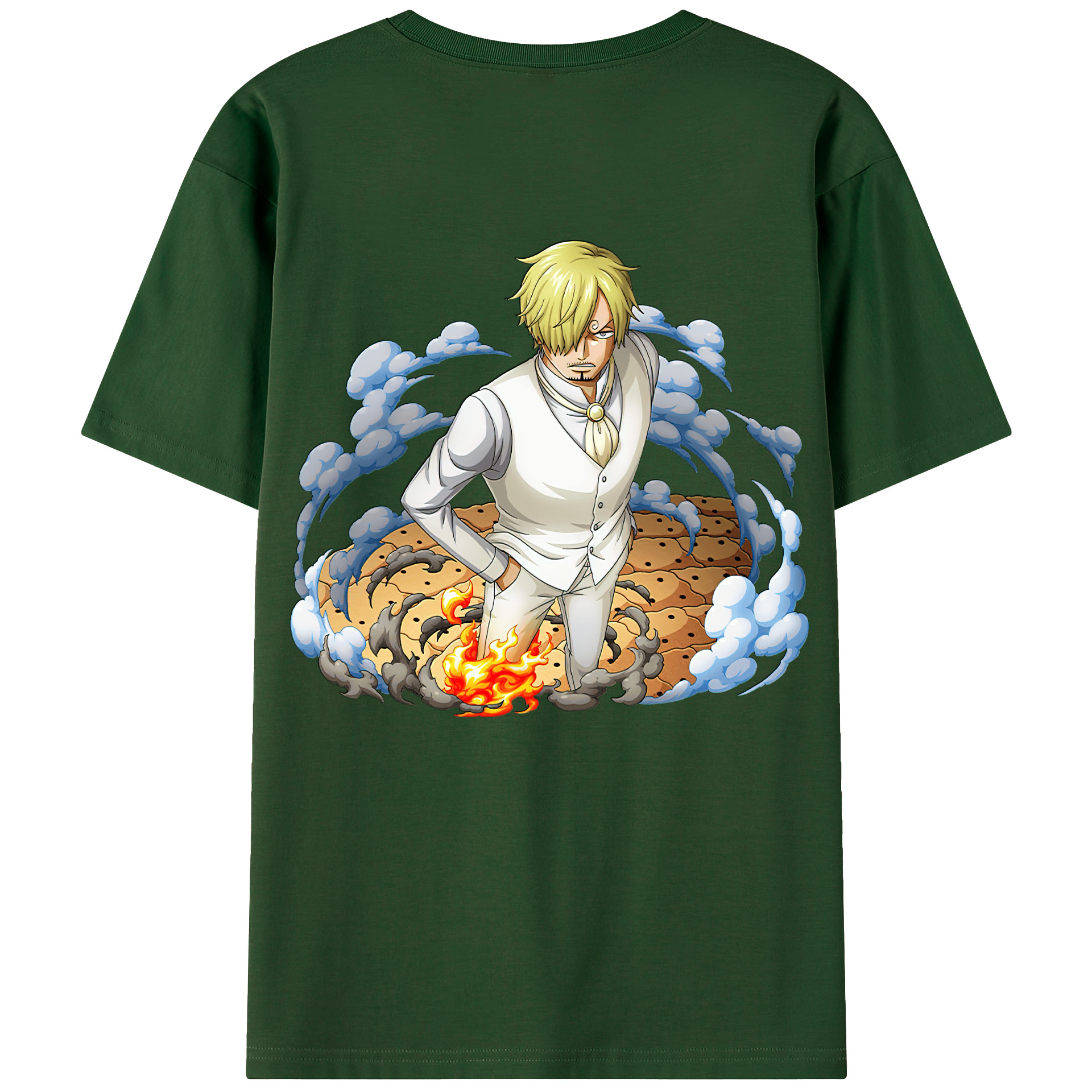 ワンピース サンジ ONE PIECE Sanji 綿100％半袖Tシャツ（背面プリント）
